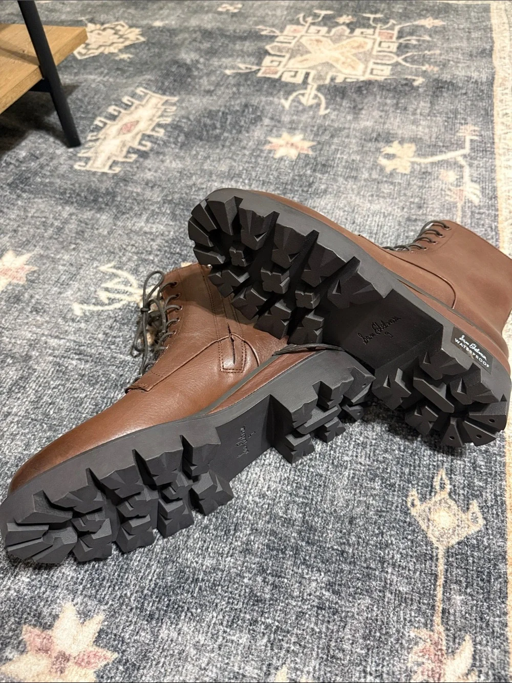 Sam Edelman Garret Men's Dark Brown Lace-Up Combat Boots